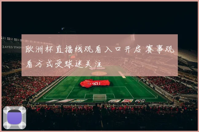 欧洲杯直播线观看入口开启 赛事观看方式受球迷关注